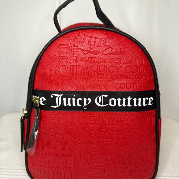 Juicy Couture Word Search Lipstick Red Backpack - Picture 1 of 7